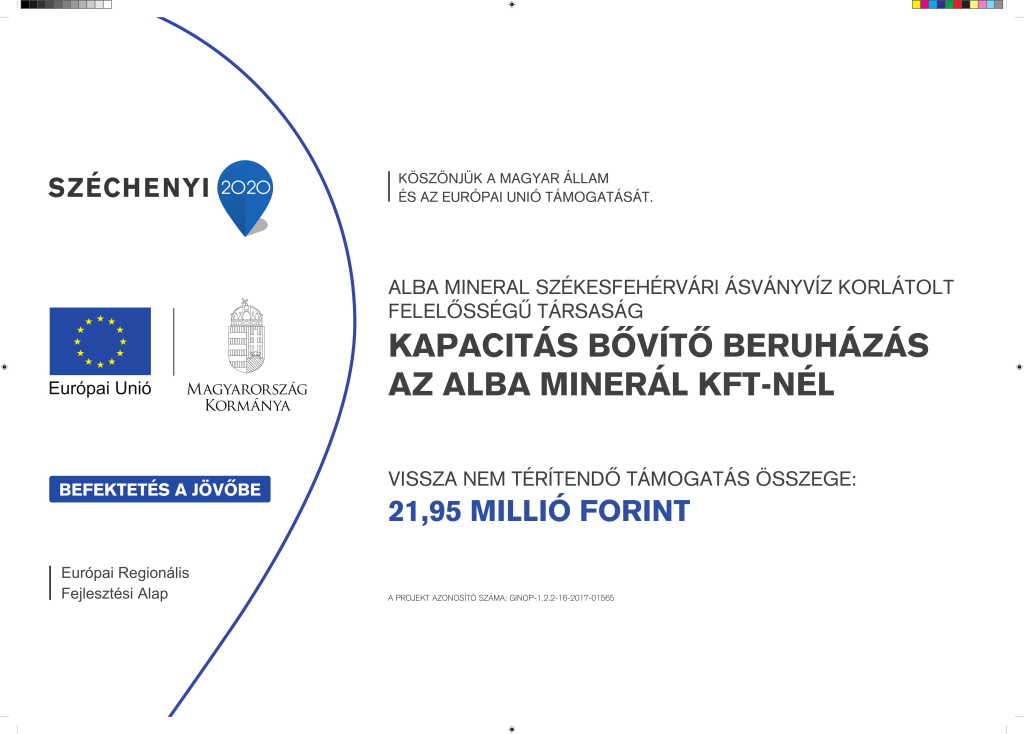 Kapacitás bővítő pályázat megvalósítása az Alba Mineral Kft-nél
